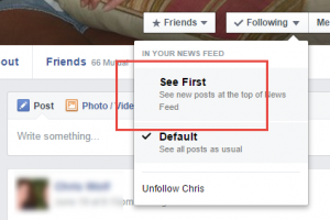 Facebook See First Option 2